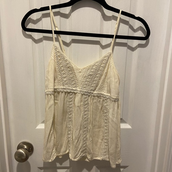 AE Off-White Knit Lace Babydoll Camisole - Picture 13 of 13